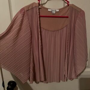 Forever 21 Blush Pleated Shrug